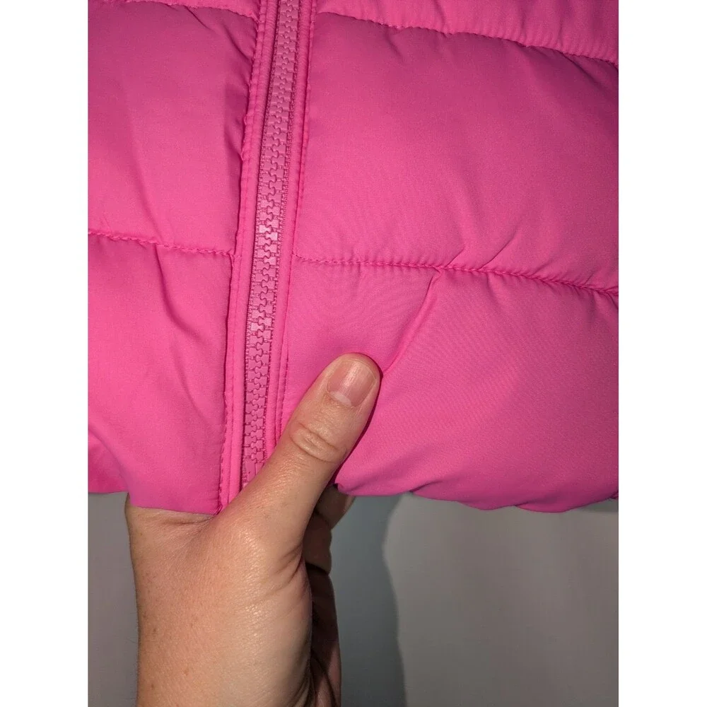 The Children's Place Puffer Jacket 18 24 Month Girl's Pink Hooded Pockets Zipper